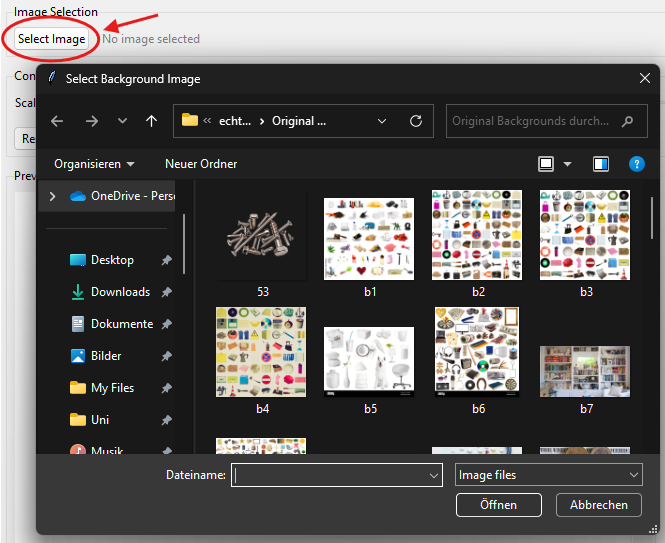 File Selection Frame